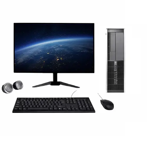 HP Compaq Elite 8300 SFF All-in-One Desktop Computer Set  | Intel i5-3rd Gen | 19" HD LCD Monitor | Wired KB & Mouse | Speakers | Wi-Fi | Win 10 Pro | Refurbished