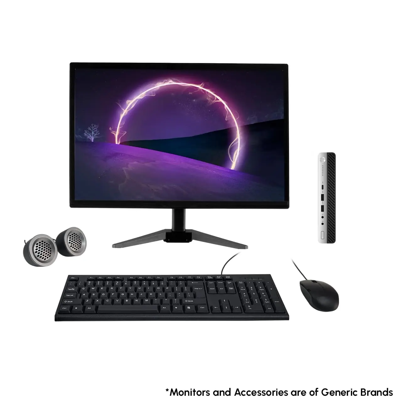 HP ProDesk 600 G3 All-in-One Desktop Computer Set | Intel i5 6th Gen | 19" HD LCD Monitor | Wired KB & Mouse | Speakers| Wi-Fi | Windows 11 Pro | Refurbished